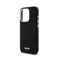 Pikkukuva 6 / 8: DKNY nestemäinen silikoninen pieni metallinen logo MagSafe - iPhone 15 Pro -kotelo (musta)