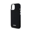 Miniatyrbillede 6 af 8: DKNY Flydende Silikone Lille Metallogo MagSafe - iPhone 15 Plus / 14 Plus Etui (Sort)