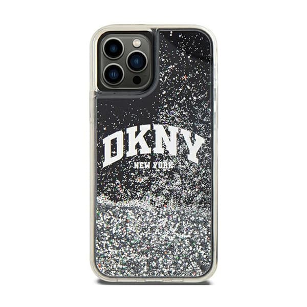 DKNY Liquid Glitter Big Logo - iPhone 12 / iPhone 12 Pro -kotelo (musta)
