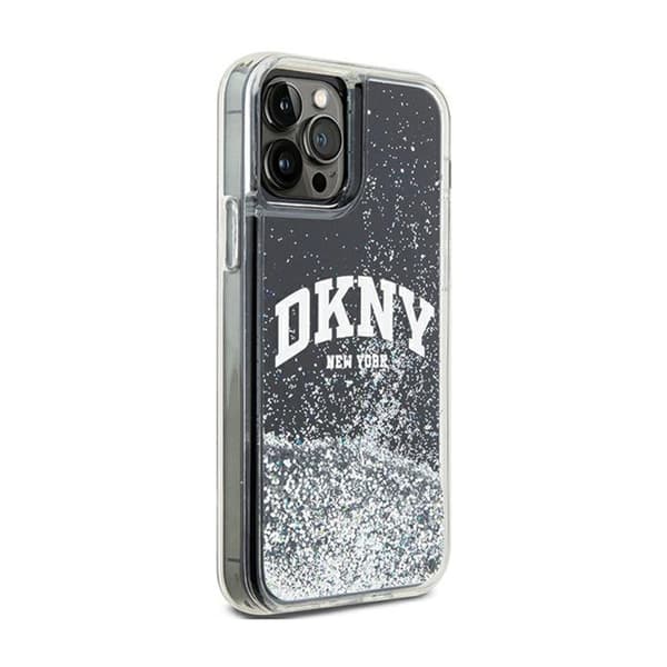 DKNY Liquid Glitter Big Logo - iPhone 12 / iPhone 12 Pro -kotelo (musta)