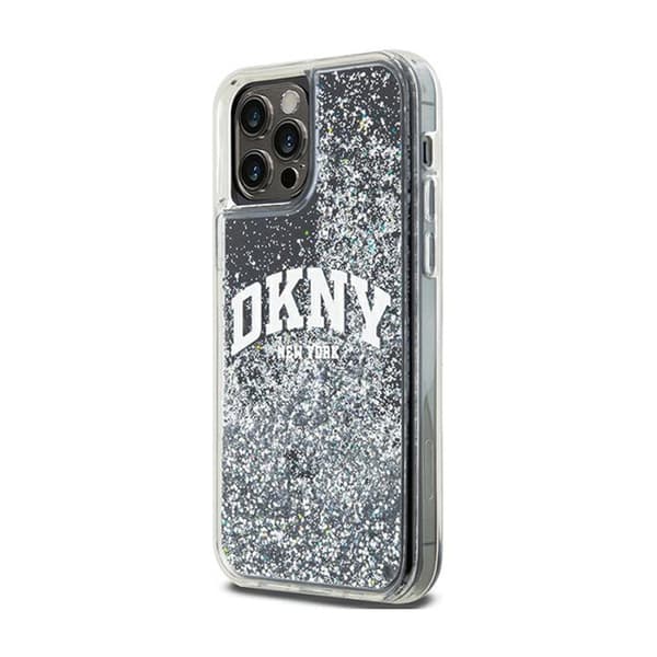 DKNY Liquid Glitter Big Logo - iPhone 12 / iPhone 12 Pro -kotelo (musta)