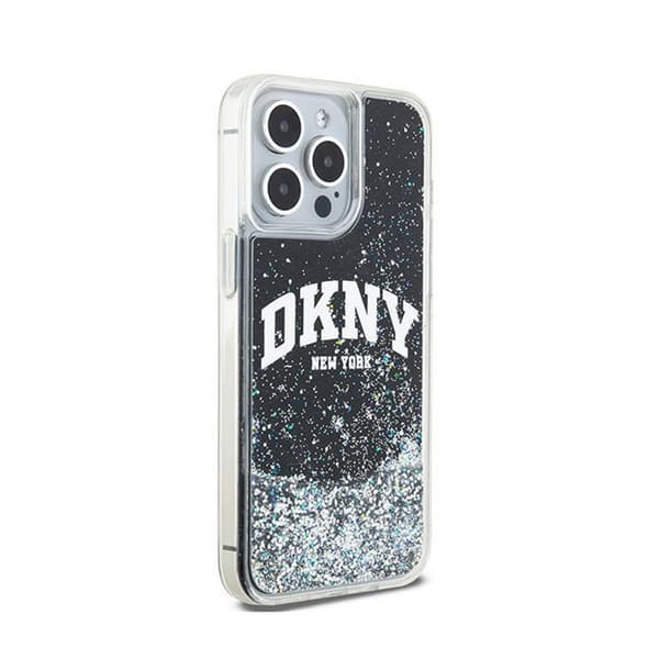 DKNY Liquid Glitter Big Logo - iPhone 13 Pro Max -kotelo (musta)