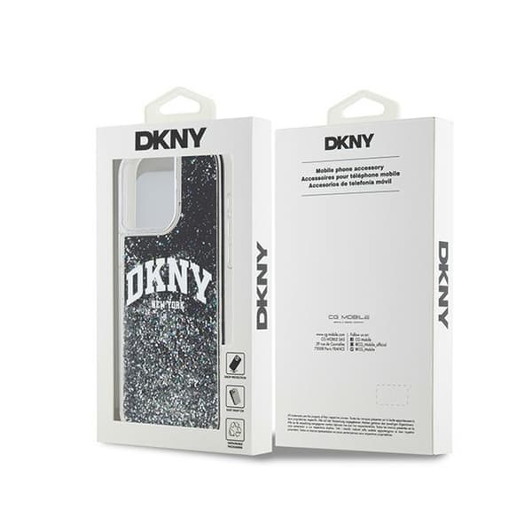 DKNY Liquid Glitter Big Logo - iPhone 13 Pro Max -kotelo (musta)