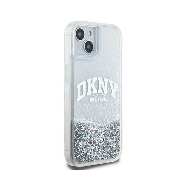 DKNY Liquid Glitter Big Logo - iPhone 15 / 14 / 13 cover (hvid)