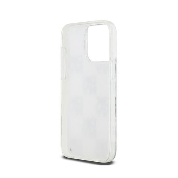 DKNY Liquid Glitter Multilogo - iPhone 15 Pro Max -suojakuori (valkoinen)