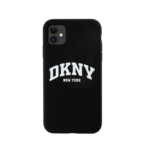 DKNY nestemäinen silikoninen valkoinen painettu logo MagSafe - iPhone 11 -kotelo (musta)