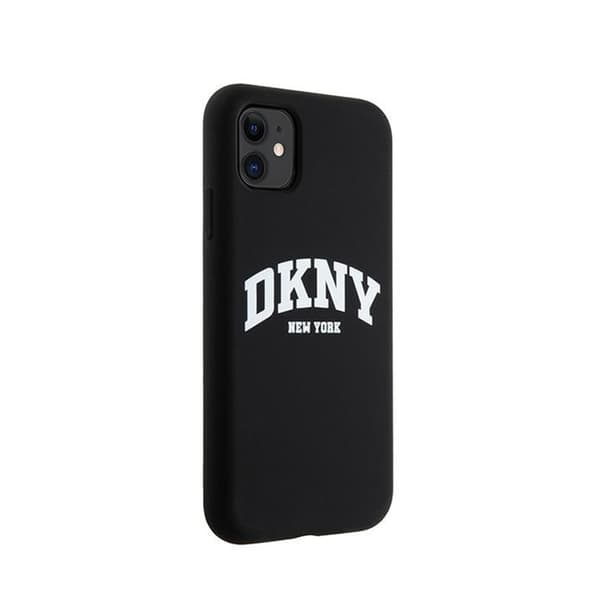DKNY nestemäinen silikoninen valkoinen painettu logo MagSafe - iPhone 11 -kotelo (musta)