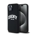 Pikkukuva 1 / 8: DKNY Liquid Silicone White Printed Logo MagSafe - iPhone 15 Plus / 14 Plus -kotelo (musta)