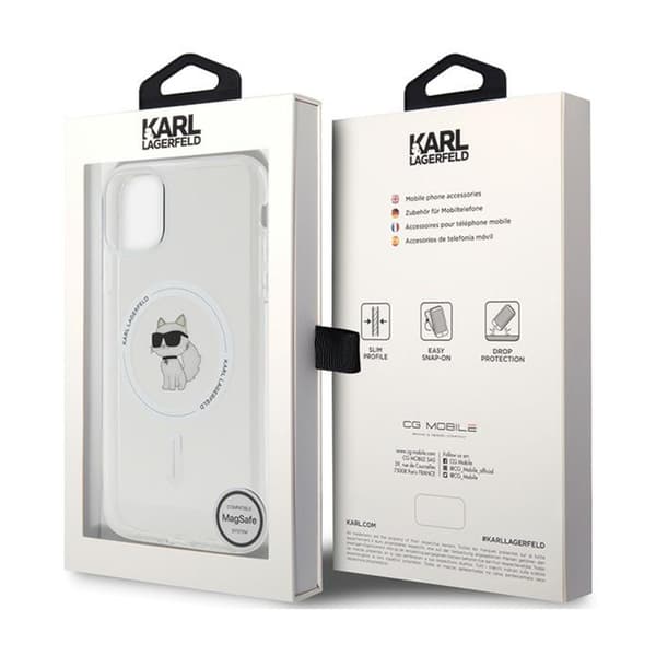 Karl Lagerfeld IML Choupette MagSafe - iPhone 11 -suojakuori (läpinäkyvä)