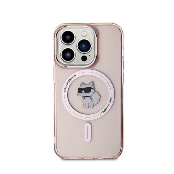 Karl Lagerfeld IML Choupette MagSafe - iPhone 14 Pro cover (lyserød)