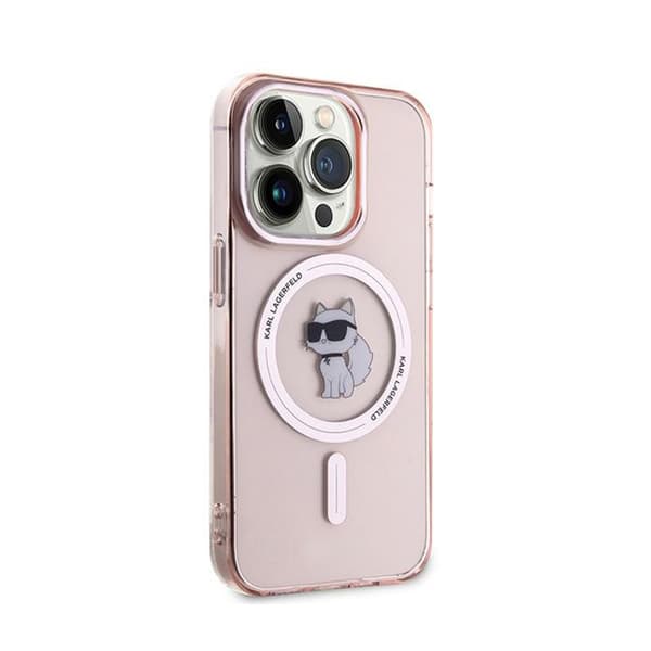 Karl Lagerfeld IML Choupette MagSafe - iPhone 14 Pro cover (lyserød)
