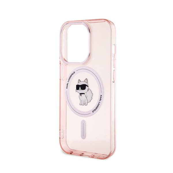 Karl Lagerfeld IML Choupette MagSafe - iPhone 14 Pro cover (lyserød)
