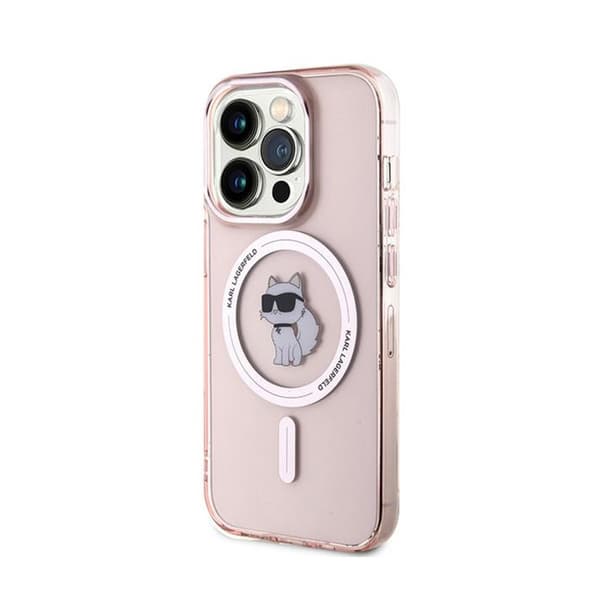 Karl Lagerfeld IML Choupette MagSafe - iPhone 14 Pro cover (lyserød)