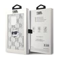 Miniatyrbillede 8 af 8: Karl Lagerfeld IML Choupette Hoved & Monogram - iPhone 15 Pro Etui (Klart)