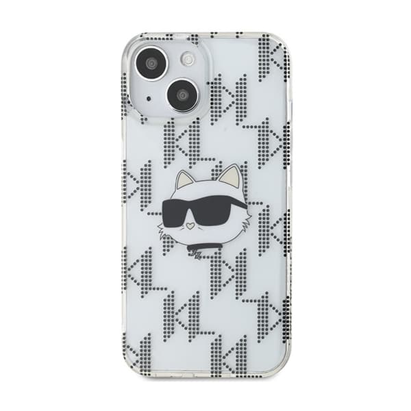Karl Lagerfeld IML Choupette Head & Monogram - iPhone 15 / 14 / 13 -suojakuori (läpinäkyvä)