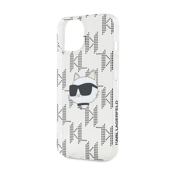 Karl Lagerfeld IML Choupette Head & Monogram - iPhone 15 / 14 / 13 -suojakuori (läpinäkyvä)