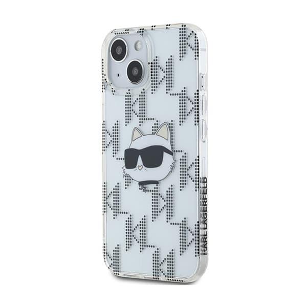Karl Lagerfeld IML Choupette Head & Monogram - iPhone 15 / 14 / 13 -suojakuori (läpinäkyvä)
