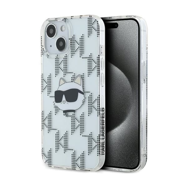 Karl Lagerfeld IML Choupette Head & Monogram - iPhone 15 / 14 / 13 -suojakuori (läpinäkyvä)