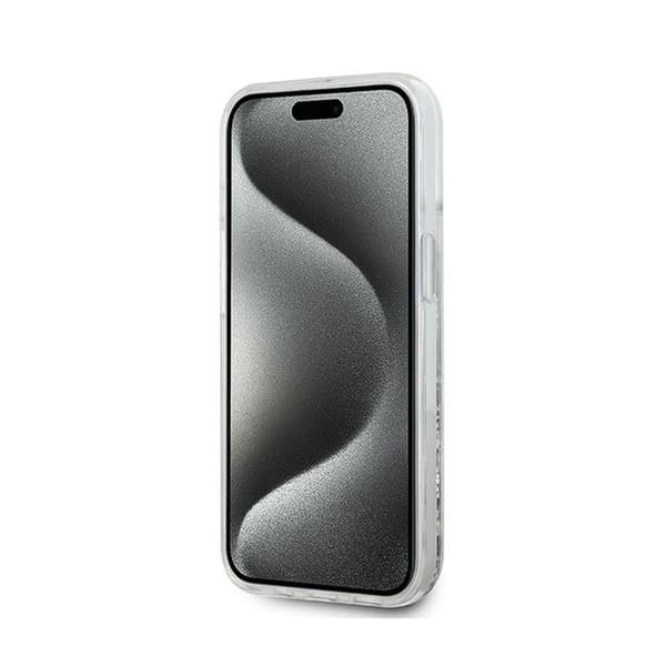 Karl Lagerfeld Liquid Glitter Choupette Head MagSafe - iPhone 15 Plus / 14 Plus -suojakuori (kirkas)