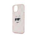 Pikkukuva 6 / 8: Karl Lagerfeld IML Choupette Head & Monogram - iPhone 13 -suojakuori (Vaaleanpunainen)