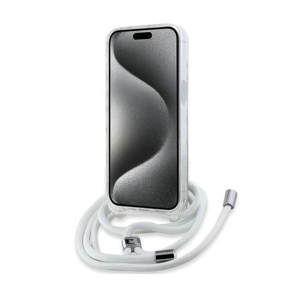 Karl Lagerfeld IML Crossbody Monogram Karl & Choupette Head MagSafe - Etui til iPhone 15 / 14 / 13 (gennemsigtig)
