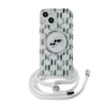 Miniatyrbillede 2 af 7: Karl Lagerfeld IML Crossbody Monogram Karl & Choupette Head MagSafe - Etui til iPhone 15 / 14 / 13 (gennemsigtig)