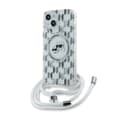 Miniatyrbillede 1 af 7: Karl Lagerfeld IML Crossbody Monogram Karl & Choupette Head MagSafe - Etui til iPhone 15 / 14 / 13 (gennemsigtig)
