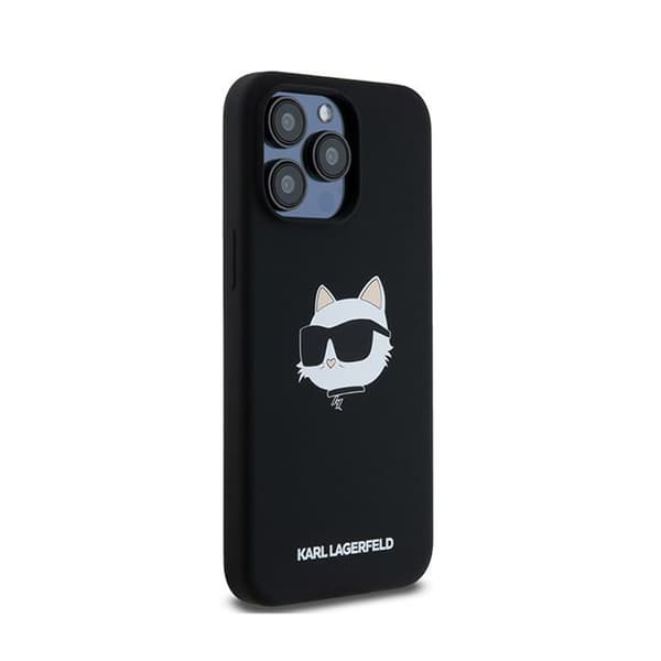 Karl Lagerfeld Silikone Choupette Head MagSafe - iPhone 15 Pro Etui (Sort)