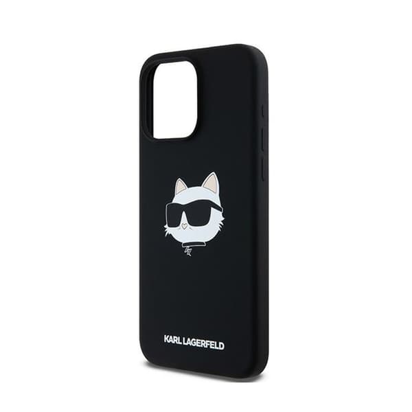 Karl Lagerfeld Silikone Choupette Head MagSafe - iPhone 15 Pro Etui (Sort)