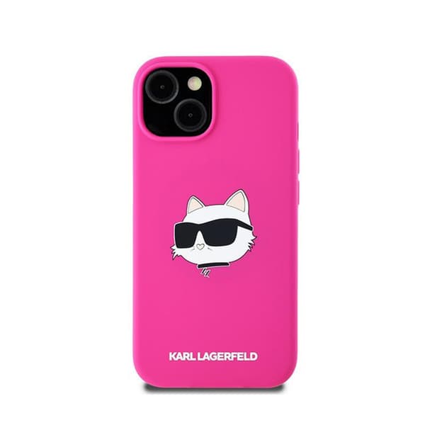Karl Lagerfeld Silikone Choupette Head MagSafe - iPhone 15 Plus / 14 Plus Etui (Pink)