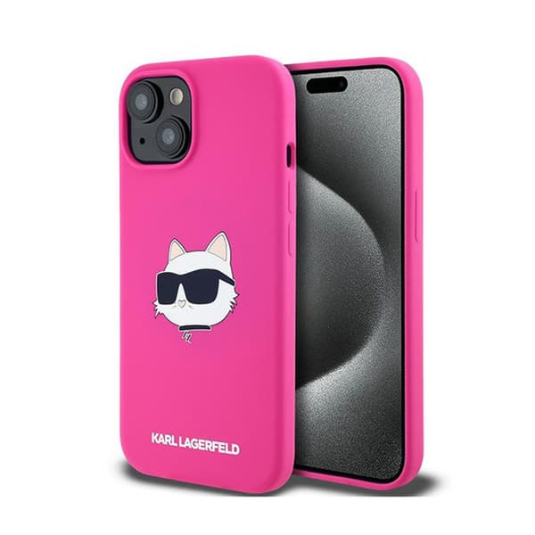 Karl Lagerfeld Silikone Choupette Head MagSafe - iPhone 15 Plus / 14 Plus Etui (Pink)