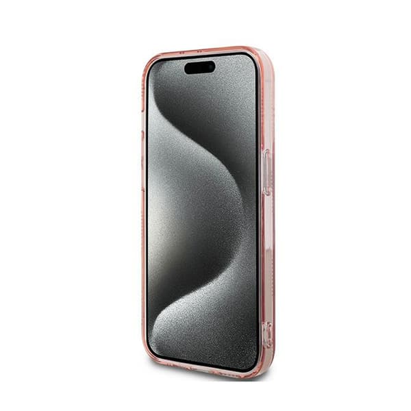Karl Lagerfeld IML Choupette Head & Monogram - iPhone 13 Pro Max -suojakuori (Vaaleanpunainen)