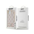 Pikkukuva 8 / 8: DKNY Nahkaruutukuvioinen yksikuvioinen kuvio ja painetut raidat - iPhone 14 Pro Max -kotelo (Vaaleanpunainen)