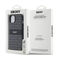 Pikkukuva 8 / 8: DKNY Nahkainen Mono Stripe & Metal Logo - iPhone 14 / 15 / 13 -kotelo (musta)