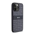 Pikkukuva 4 / 8: DKNY Leather Mono Stripe & Metal Logo - iPhone 14 Pro Max -kotelo (musta)
