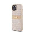 Pikkukuva 2 / 8: DKNY Leather Mono Stripe & Metal Logo - iPhone 15 / 14 / 13 -kotelo (vaaleanpunainen)