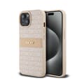 Pikkukuva 1 / 8: DKNY Leather Mono Stripe & Metal Logo - iPhone 15 / 14 / 13 -kotelo (vaaleanpunainen)