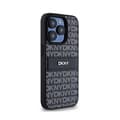 Pikkukuva 4 / 8: DKNY Leather Mono Stripe & Metal Logo - iPhone 15 Pro Max -kotelo (musta)