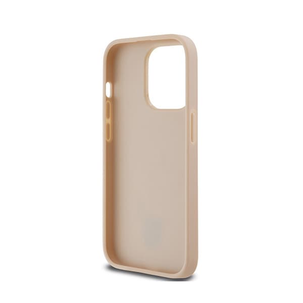 DKNY Læder Ternet Mono Mønster & Trykte Striber - iPhone 14 Pro Etui (Pink)