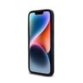 Pikkukuva 5 / 8: DKNY Nahkaruutukuvioinen yksikuvioinen kuvio ja painetut raidat - iPhone 14 Pro Max -kotelo (musta)