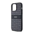 Pikkukuva 6 / 8: DKNY Leather Mono Stripe & Metal Logo - iPhone 14 Pro -kotelo (musta)