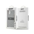 Pikkukuva 8 / 8: DKNY Nahkainen Mono Stripe & Metal Logo - iPhone 14 / 15 / 13 -kotelo (beige)