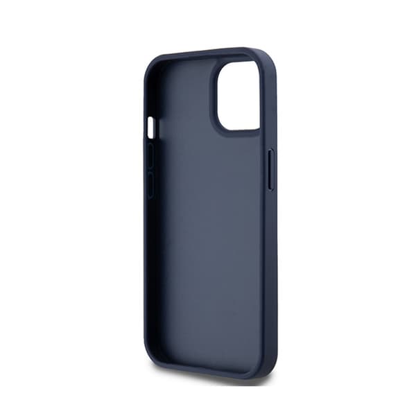 DKNY Læder Mono Stripe & Metal Logo - iPhone 15 / 14 / 13 Cover (Blå)