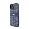Miniatyrbillede 2 af 8: DKNY Læder Mono Stripe & Metal Logo - iPhone 15 / 14 / 13 Cover (Blå)