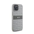 Miniatyrbillede 4 af 8: DKNY Læder Mono Stripe & Metal Logo - iPhone 15 / 14 / 13 Cover (Beige)