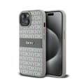 Miniatyrbillede 1 af 8: DKNY Læder Mono Stripe & Metal Logo - iPhone 15 / 14 / 13 Cover (Beige)