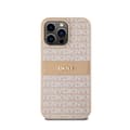 Pikkukuva 3 / 8: DKNY Leather Mono Stripe & Metal Logo - iPhone 15 Pro Max -kotelo (vaaleanpunainen)