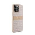 Pikkukuva 4 / 8: DKNY Leather Mono Stripe & Metal Logo - iPhone 15 Pro Max -kotelo (vaaleanpunainen)