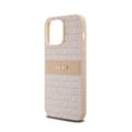 Pikkukuva 6 / 8: DKNY Leather Mono Stripe & Metal Logo - iPhone 14 Pro -kotelo (vaaleanpunainen)