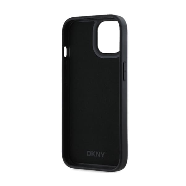 DKNY 3D-kumikuvio toistuvalla kuviolla - iPhone 15 / 14 / 13 -kotelo (musta)